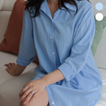 여성용 포켓 가을 셔츠 하객룩 롱원피스