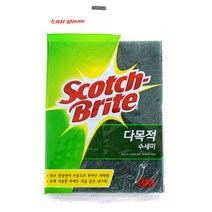 3M 다목적 부직포 수세미 1매 (AL-173) 11.5cm X 15cm, 1개, 1팩