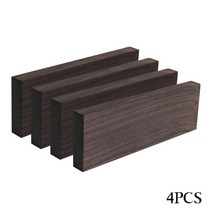 나무판 원목 재단 판재 얇은 합판 목자재 DIY 공예 샌달 우드 빈 원료 기타 핑거 보드 수제 핸들 로그 뮤, 02 4pcs Ebony