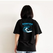 서핑 스포츠 그래픽 16수 오버핏 티셔츠