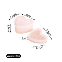 홈 공예 양초 항아리 실리콘 몰드 금형 입체 모양 틀 DIY 시멘트 화분 냄비 석고 상자 수지 선물 향기로운 만들기, Heart Shape