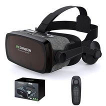 게임 가상현실 VR 2020 Shinecon 9.0 Casque VR 헤드셋 3D 안경 VR 가상 현실 헬멧 IOS 및 안드로이드 전화, 04 VR with controller C