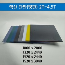 렉산 폴리카보네이트 평판 단판 렉산 PC판 무료재단 절단 (2T-10T), 스모그, 4.5T, 1520mmX3040mm