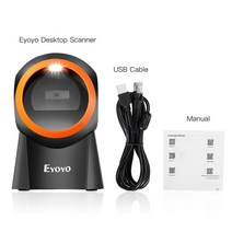 북스캐너 북스캔 비파괴 북 스캐너 양면 고속 책 Eyoyo-핸즈프리 1D 2D 데스크탑 바코드 스캐너 슈퍼마켓, 01 2D Desktop Scanner