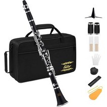 일본직발송 1. EASTAR 클라리넷 니켈 도금 B조 CLARINET ABS 수지 관체 베임식 손질 첨부 초보자용 블랙 E, 초보자, One Color