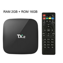 TX2 R2 Android TV BOX 2GB 16GB H.265 4K 2.4G WiFi 쿼드 코어 OS 7.1 IPTV 스마트 박스 TV w/에어 마우, 05 ROM 16GB RAM 2GB