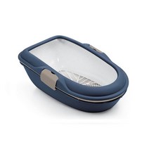 고양이 화장실 오픈형 거름망 네이비블루 도브그레이 거름망형 고양이거름망형화장실