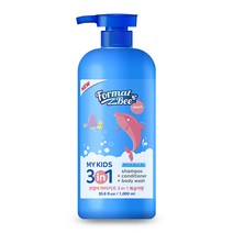 포멀비 키즈 3in1 유아 올인원 샴푸+컨디셔너+바디워시 대용량 복숭아향, 1L, 1개