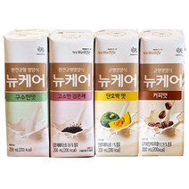 뉴케어 구수한맛+검은깨+단호박맛+커피맛 4가지맛 15팩씩 60팩 일반 노인 환자 영양식, 200ml