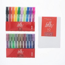 Hello Artist! 캔버스 패널 12.7 x 17.8cm(5 x 7인치) 10개 팩 초보자 아티스트용 습식 및 건식 매체에 적합, One Size