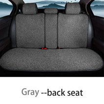 차시트SEAMETAL-아마 자동차 시트 커버 통기성 린넨 쿠션 냉각 피부 친화적 아마 의자 패드 4 계절 유니버, 10 1PC Rear Gray