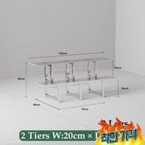 스테인리스 계단 화분 진열대 앵글 조립식 발코니 대 2 Tiers 120cm 3Legs/한국