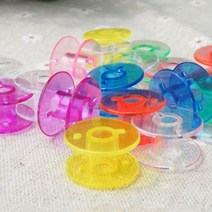 [에이치플러스몰] 보빈 50Pcs 투명 재봉틀 스풀 바느질 실패 미싱 북알, 보빈 50개:블루 BL07697