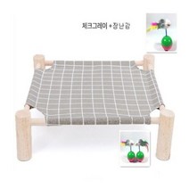 (태양유통) 원목 반려동물겸용 해먹침대+장난감세트