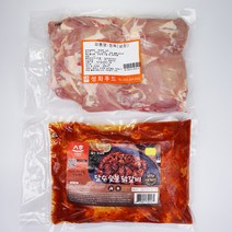 [떡사리증정] 춘천 달수 닭갈비 2종세트 숯불양념 소금구이 각1kg (총2kg) 캠핑 숯불 바베큐 당일제조 당일발송 닭다리구이, 1kg, 2팩