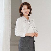 쉬즈마담 T53659 스칼렛 볼륨리본 블라우스 엄마옷 마담의류