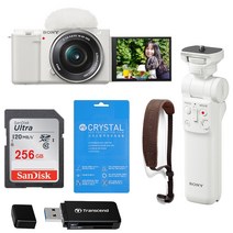 ZV-E10L 16-50mm 렌즈 + GP-VPT2BT 슈팅그립+ 센 Ultra 256GB +리더기+스트랩+액정필름 소니 공식대리점 홍익AV, 화이트