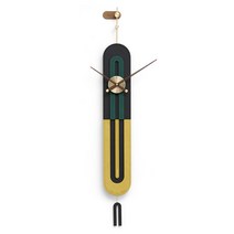 고급벽시계 대형 노먼 거실 인테리어 무소음 수입 특이한, 16cm x 127cm, 블랙 옐로우