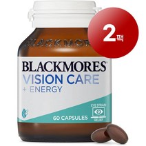 Blackmores 와와마켓 호주산 직송 Blackmores 블랙모어스 비전 케어 에너지 60정 눈 시력 건강 관리 1팩, 2팩