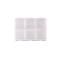 휴대용 약케이스(6칸) 1개 다용도휴대용투명케이스 알약보관 미세소품보관등