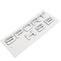 자동차 엠블럼 자동차 3D 스포츠 HSE 글자 스티커 및 데칼 랜드로버 레인지로버 이보크 후면 트렁크 바디, Silver