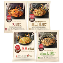 (에이브쇼핑)비비고 냉동볶음밥4종(새우볶음밥+불고기비빔바+낙지비빔밥+곤드레나물밥), 1세트