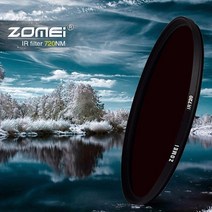 단렌즈 dslr 단초점 망원 광각 줌인 Zomei SLR 카메라 렌즈용 적외선 IR 필터 680nm 720nm 37mm 49mm 52mm, 02 720nm_03 55mm