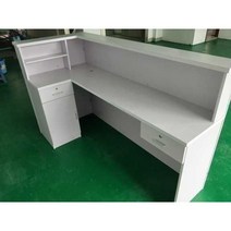 계산대 카운터 포스기 매장 식당 인포데스크 접수대 프런트 인포메이션 옷가게, 120x80x110cm, 화이트왼쪽