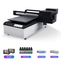 엡손 XP600 UV 프린터 A1 평판 휴대폰 케이스 병 유리 금속 아크릴 인쇄기, 02 UV Printer with ink