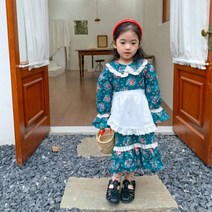 디어걸레트로앞치마원피스세트