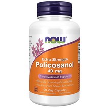 나우푸드 보충제 엑스트라 스트렝스 폴리코사놀 40mg 식물성 캡슐 90정, 1개