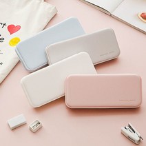 모던앳 심플 마카롱 3칸 분리 필통, 스카이 블루