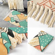100X59CM 포인트 카페트 코튼 북유럽풍 거실 카페트 거실 고급 카페트 물빨래 러그