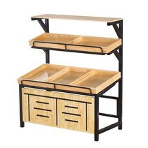 베이커리진열장 마트 과일 빵매대 라탄 상품 떡 문구, 진열장(3레이어/1.2m)+프레임