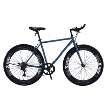 스마트자전거 700C X7B (엑스7비) 하이림 하이브리드 로드형 자전거, 매트블루그레이