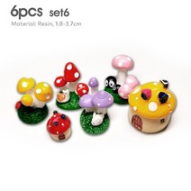 DIY 미니어처하우스 집 만들기 중국어 골동품 미니 복고풍 건물 마이크로 요정 정원 홈, 6개 세트6