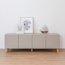 [에보니아] 캘리 낮은거실장1600, 그레이