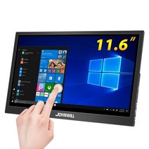 휴대용 모니터 터치 스크린 11.6 인치 1366x768 USB C HDMI 호환 게임 디스플레이 노트북 PC 안드로이드 Xbox PS4 용, 01 11.6 - Touch