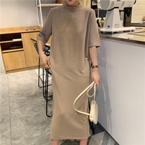 프리티글라라 반팔 면 롱원피스 실내복 박시 홈웨어 sop-01