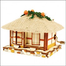 오르골 목재 입체퍼즐 선물 2000일 기억에남는 딸생일 초가집 수동, 상세페이지 참조, 상세페이지 참조
