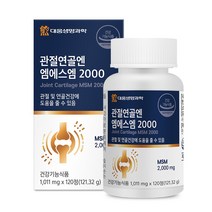 대웅생명과학 관절 연골 엔 엠에스엠 2000 MSM 식이 유황 영양제 고함량 프리미엄 100% 미국산, 1박스, 120정