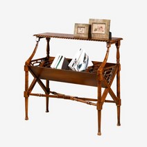 [유캐슬] 마호가니 엔틱 원목 잡지꽂이(대), 없음