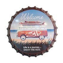 더웨스트 빈티지 병뚜껑모양 벽장식, 7.WELCOME