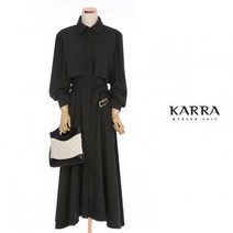 [카라] KARRA 페미닌트렌치롱원피스+벨트SET_KB2SOP105Q