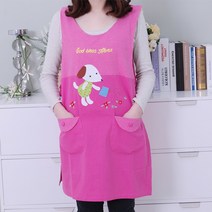 데코나인 강아지앞치마 면 원피스 어린이집 유치원교사 보육교사 단체 교회, 반디앞치마-핑크