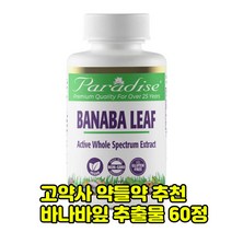 고약사 바나바잎 추출물 파라이이스허브 바나바 60정 코로솔산 약들약 코로졸산 Banaba Leaf