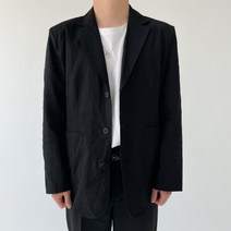 남자 린넨 자켓 여름 블레이저 오버핏 봄 캐쥬얼 마이 마 시원한 (4color) (ML)