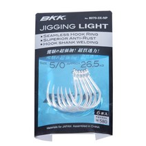 BKK 루어 지깅 라이트 어시스트훅 파핑 싱글훅 부시리 방어 낚시바늘 8070-3X-NP[, 9.0#4매, 0.1호