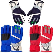 SATINIOR 3쌍 아동용 겨울 방수 장갑 유아용 따뜻한 스키 장갑 조절 가능한 스노우 장갑 야외 라이딩 두꺼운 장갑 원 사이즈