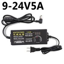어댑터 범용 110-220v acdc 9v 9.5v 12v 13.5v 14v 15v 1a 2a 5a 17v 18v 19v 20v 22v 24v 조정 가능한 led 호환, 9-24v 5a, 유럽 ​​연합